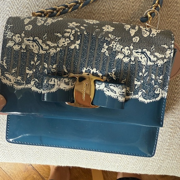 Salvatore Ferragamo Blue and Gray Crossbody Bag - Picture 2 of 10